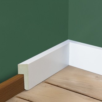 Extra brede MDF overzetplint | 9 cm hoog | Kabelruimte