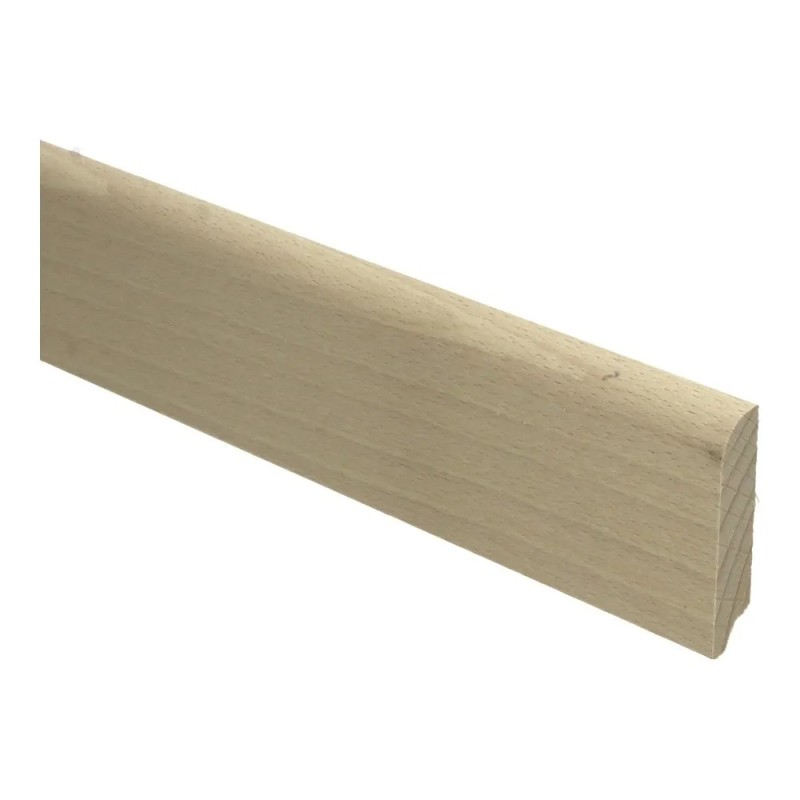 Franse plint 60x13 mm massief licht beuken